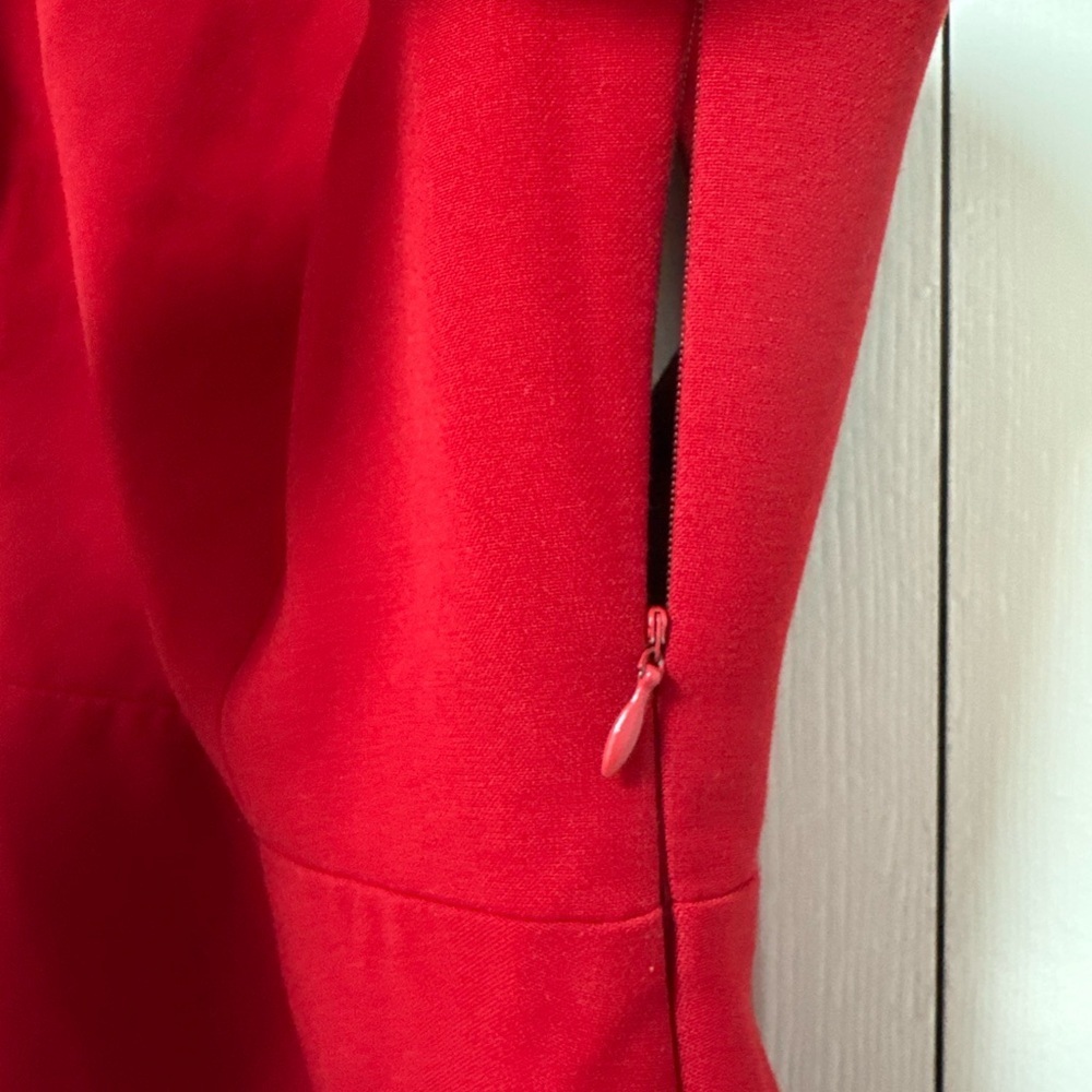 Zara Red Scoop-Neck Fit & Flare Mini Dress A33 - Picture 5 of 11